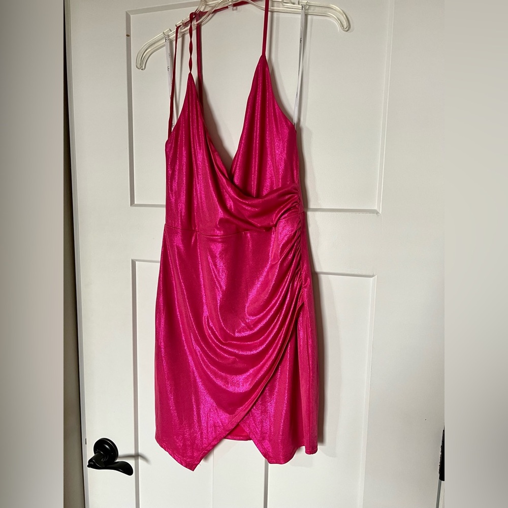 Hot pink party dress